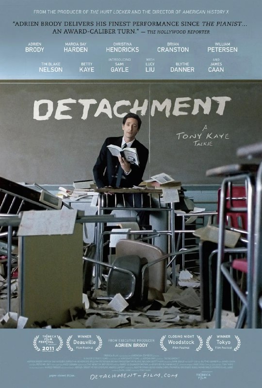 名称：超脱 Detachment (2011)描述：亨利•巴赫特（艾德里安•布洛迪 Adrien Brody 饰）来到社区学校担任代课老师