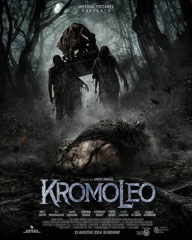 名称：猛鬼村 Kromoleo (2024)描述：导演: Anggy Umbara编剧: Dirmawan Hatta / 科尔内略·森尼主演: Safira Ratu Sofya / 蒂奥·帕库苏德沃 / Abun Sungkar类型: 恐怖制片国家/地区: 印尼语言: 印尼语 Indonesian上映日期: 2024-08-22(印尼)IMDb: tt29516834链接：