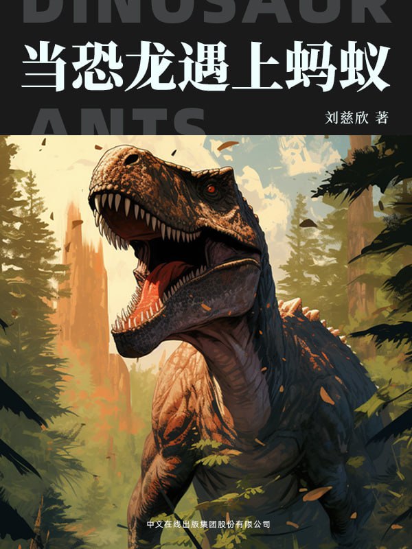 名称：当恐龙遇上蚂蚁 [小说文学]描述：本书是刘慈欣中短篇科幻小说合集，收录了《当恐龙遇上蚂蚁》《朝闻道》《创世纪》等众多优秀作品，让我们走进刘慈欣的科幻世界，感受科幻文学的无穷魅力！链接：