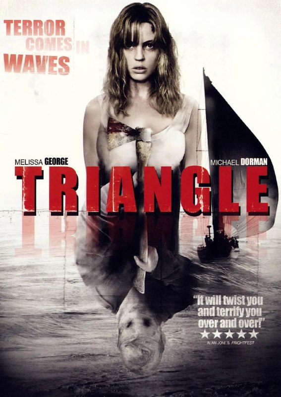 名称：恐怖游轮 Triangle (2009)描述：单亲母亲杰西（梅利莎·乔治 饰）和一帮朋友乘游艇出海游玩，但她总有一种有不好的事情发生的感觉