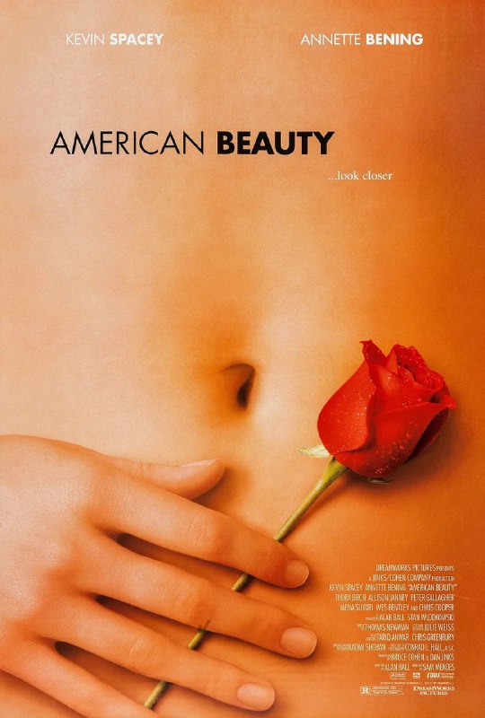 名称：美国丽人 American Beauty (1999)描述：　　莱斯特(凯文·史派西 Kevin Spacey 饰)跟许多中年男人一样，遇到了各种各样的人生难题