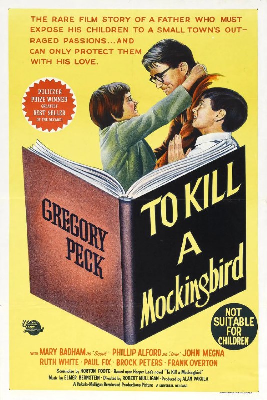 名称：杀死一只知更鸟 To Kill a Mockingbird (1962)描述：美国南部的梅岗镇上住着父亲芬奇(格利高里·派克 Gregory Peck 饰)和他的一对儿女