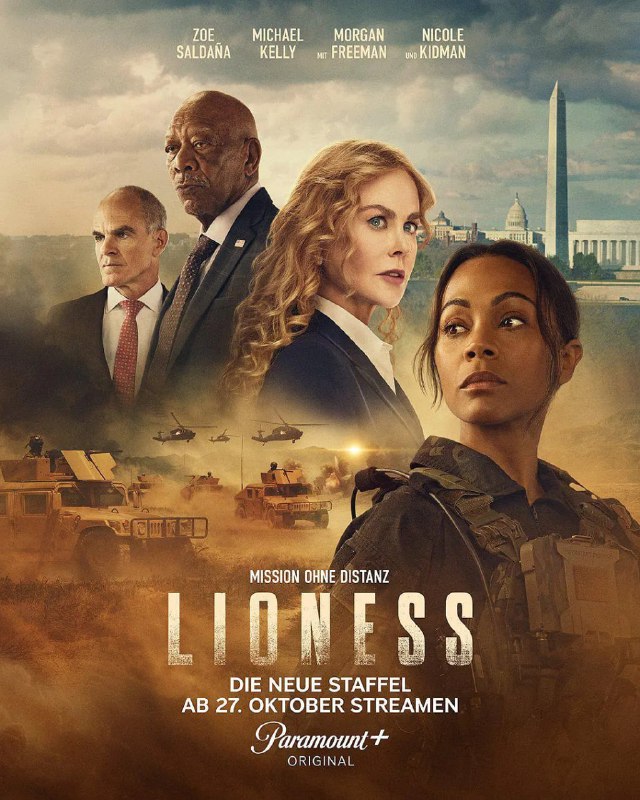 名称：母狮 第二季 Lioness Season 2 (2024)描述：CIA的反恐行动已经接近尾声，Joe（佐伊·索尔达娜 Zoe Saldana 饰）、Kaitlyn（妮可·基德曼 Nicole Kidman 饰）和Byron（迈克尔·凯利 Michael Kelly 饰）招募了一名新特工来潜入一个以前不为人知的威胁