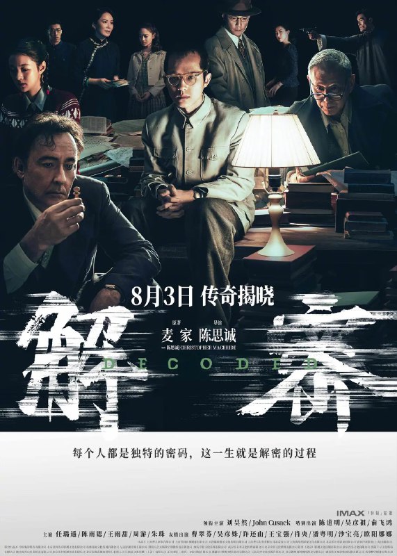 名称：解密 (2024)   1080p【吴彦祖/陈道明/刘昊然】补描述：　改编自茅盾文学奖获奖者麦家的三部曲（《解密》《暗算》《风声》）中的同名小说，讲述了一个数学天才的传奇的一生！　　上世纪40年代，中美局势风起云涌，破译敌方通讯密码关系重大