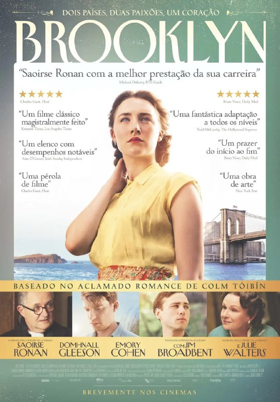 名称：布鲁克林 Brooklyn (2015)描述：艾莉丝(西尔莎·罗南 Saoirse Ronan 饰)离开了故乡，离开了母亲和姐姐，前往美国寻找更多的机会和更广阔的未来