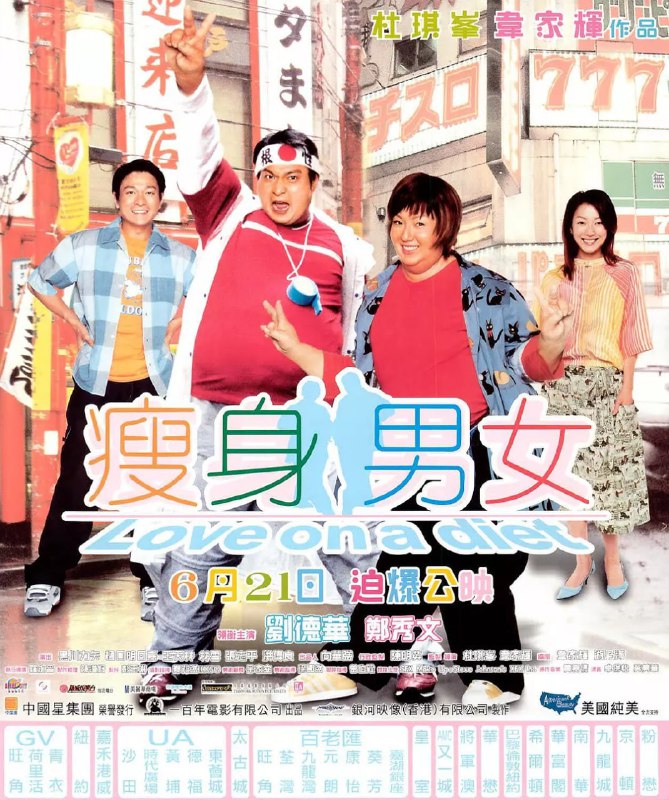 名称：瘦身男女 (2001)描述：　　Mini Mo(郑秀文饰)遭受失恋的打击后，饮食失去控制后体重升至260磅，窈窕身材不再