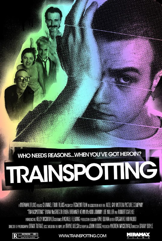 名称：【大片收藏周末免费看】猜火车 Trainspotting（迷幻列车(港) ） 英国经典片  尽快收藏 豆瓣高分描述：苏格兰爱丁堡，雷登（伊万·麦克格雷格 Ewan McGregor 饰）、土豆（艾文·布莱纳 Ewen Bremner 饰）和病仔（约翰尼·李·米勒 Jonny Lee Miller 饰）三个青年过着混沌糜烂的生活，他们吸毒、滥交、诈骗无所不作，而在如此肆无忌惮挥霍青春的过程中，毒品成为一切万恶之源