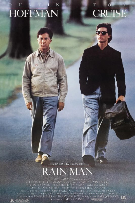 名称：雨人 Rain Man (1988)描述：查理（汤姆·克鲁斯 Tom Cruise 饰）父亲去世，留下了300万美元的遗产