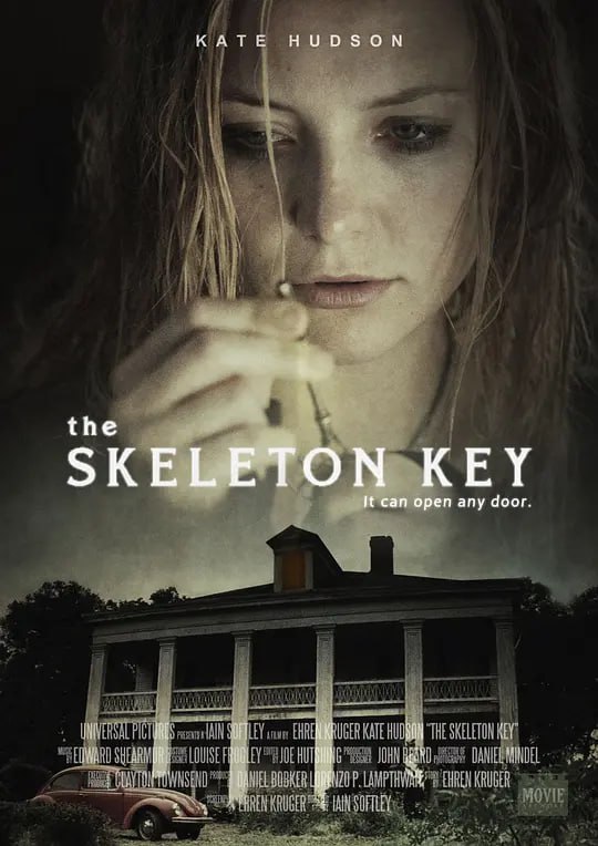 名称：【推荐高分恐怖影片】万能钥匙 The Skeleton Key (2005)【美国】【豆瓣高分】【未删减版】 中字 精彩影片尽快收藏描述：年轻的姑娘卡罗琳（凯特•哈德森 Kate Hudson 饰）受雇于老妇人维奥莱特（吉娜•罗兰兹 Gena Rowlands 饰），前往她家照顾她卧病在床的丈夫本（约翰•赫特 John Hurt 饰）