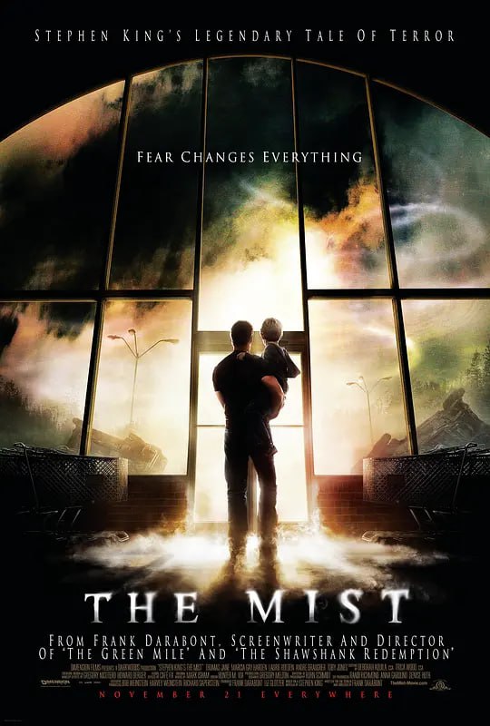 名称：【推荐高分恐怖影片】迷雾 The Mist (2007)【美国】【豆瓣高分】【未删减版】 中字 精彩影片尽快收藏描述：一座风景秀美的小镇被一场突如其来的浓雾瞬间淹没