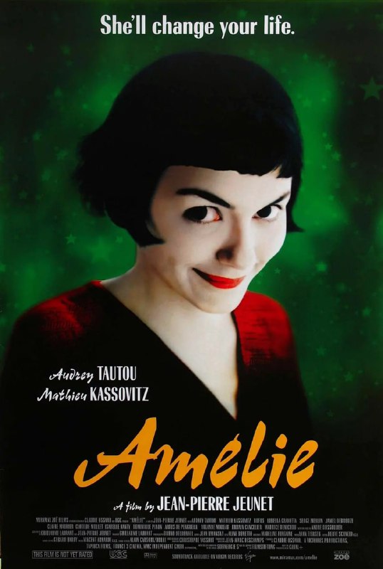 名称：天使爱美丽 Le Fabuleux destin d'Amélie Poulain (2001)描述：艾米莉（奥黛丽·塔图 Audrey Tautou 饰）有着别人看来不幸的童年——父亲给她做健康检查时，发现她心跳过快，便断定她患上心脏病，从此艾米莉与学校绝缘