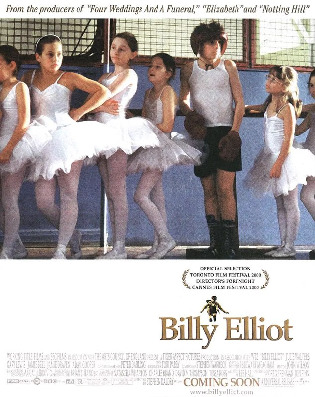 名称：跳出我天地 Billy Elliot (2000)描述：比利（杰米•贝尔 Jamie Bell 饰）的家人是英国的一个底层矿工