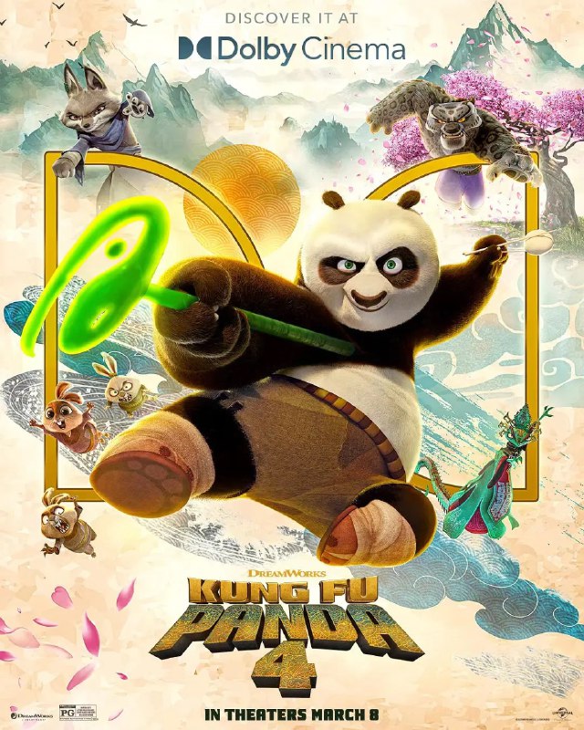 名称：功夫熊猫4 Kung Fu Panda 4 (2024) 1080p内嵌中英字幕描述：　　神龙大侠阿宝（杰克·布莱克 Jack Black 配音）再度归来，要被师父（达斯汀·霍夫曼 Dustin Hoffman 配音）强行进阶修行