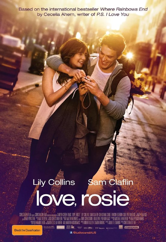 名称：爱你，罗茜 Love, Rosie (2014)描述：《親愛的，原來是你》(Love, Rosie)改編自全球破億經典愛情電影《留給最愛的情書》(PS, I Love You)原著小說作家Cecelia Ahern另一幽默感人作品《Where Rainbows End》