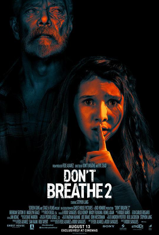 名称：屏住呼吸2 Don't Breathe 2 2160p remux (2021) 46.12GB 中文字幕 已刮削描述：《屏住呼吸1》编剧罗多·赛亚格斯执导，并同前作导演费德·阿尔瓦雷兹一起写剧本，史蒂芬·朗、罗奇·威廉姆斯、斯蒂芬妮·阿西拉、鲍比·斯科菲尔德、亚当·扬等主演