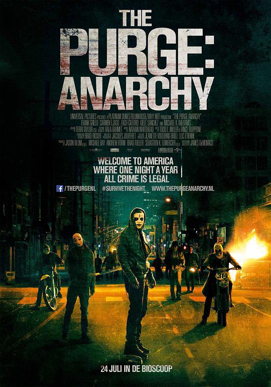 名称：人类清除计划2：无政府状态 The Purge: Anarchy 2160p remux (2014) 51.73GB 中文字幕 已刮削描述：2023年，美国新政府所推行的“人类清除计划”迎来了第六个年头