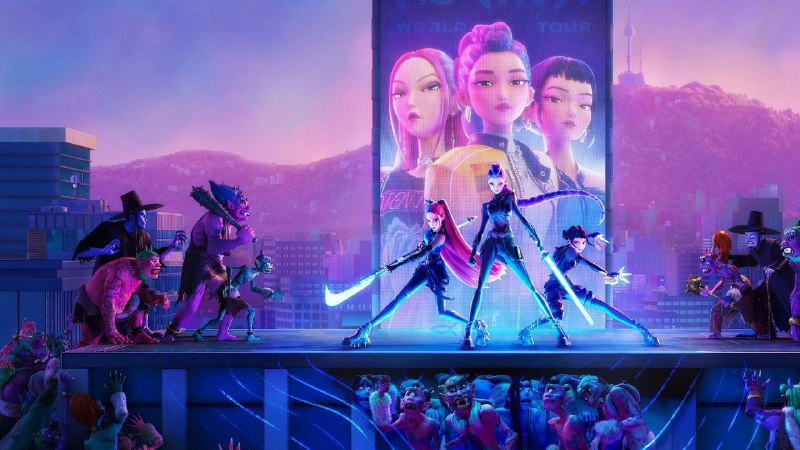 名称：K-POP：猎魔女团  (2025) 【1080p WEB-DL】 【国英双语 中文字幕】【动画】【音乐】【喜剧】描述：她们不只是演唱会一票难求的人气女团，更是斩妖除魔的超强高手！韩流巨星鲁米、米拉和佐依私底下化身为魔物猎人，竭尽全力保护歌迷，对抗无所不在的异界威胁