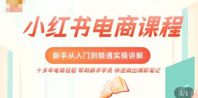 《小红书电商新手入门到精通实操课》简介：本书系统解析小红书电商新手入门到精通实操课的核心内容，并结合实用案例帮助读者加深理解