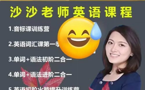 《沙沙老师英语词汇课》简介：沙沙老师英语词汇课是一门系统性的英语学习课程，适合零基础或有一定基础的学习者