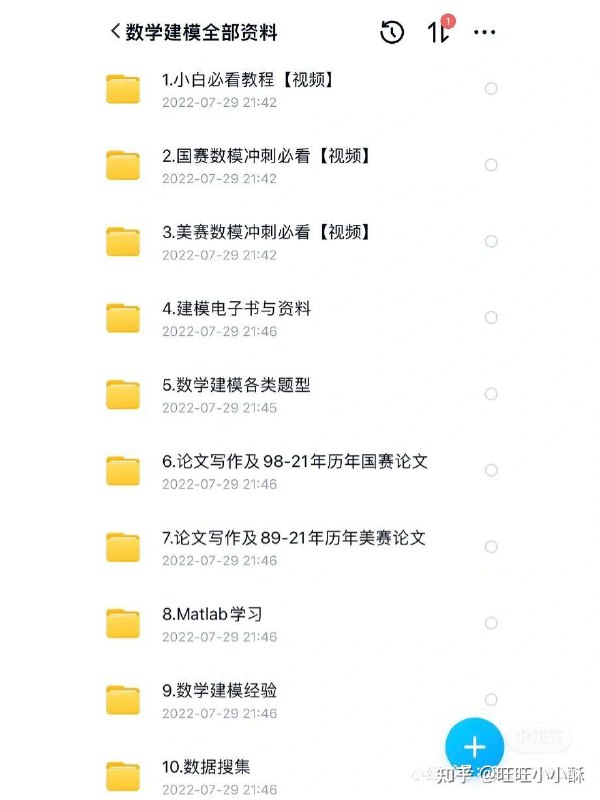 《数学建模全部资料 》简介：该资料系统整理数学建模的核心理论与应用方法，涵盖微分方程、优化算法、统计分析和数据可视化模块，包含国赛美赛真题解析与论文模板，适合大学生及研究者从入门到精通的阶梯式学习，配有MATLAB/Python代码实操案例