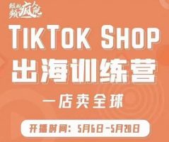 名称：《TikTokShop出海训练营（一店卖全球）》|简介：TikTokShop出海训练营（一店卖全球）这门课程为学习者提供了全面的知识和技巧，涵盖了从基础到进阶的多项内容