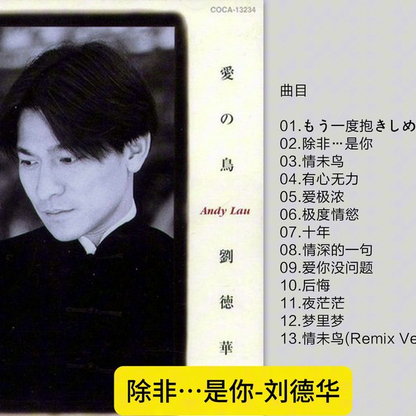 【资料】名称：《刘德华 - 愛の鳥 - 1996 Flac》|简介：刘德华 1996 年的歌曲，以 Flac 格式呈现