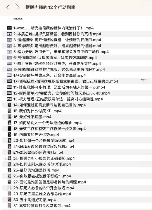 名称：《摆脱内耗的12个行动指南》|简介：摆脱内耗的12个行动指南汇集了多领域的知识，帮助你在生活与职业中找到更多的可能性