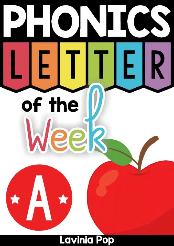 名称：《儿童自然拼读字母书《Phonics Letter Of The Week》》|简介：这本儿童读物专注于自然拼读，以字母为单位，每周介绍一个字母的发音、书写以及相关的单词和简单句子