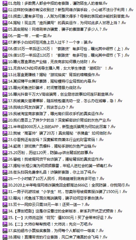 名称：《诈术揭秘视频课 》简介：诈术揭秘视频课这门课程为学习者提供了全面的知识和技巧，涵盖了从基础到进阶的多项内容
