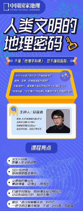 【资料】名称：人类文明的地理密码（完结）|简介：《人类文明的地理密码（完结）》是一项跨学科的学习资源，结合了多方面的知识与技巧