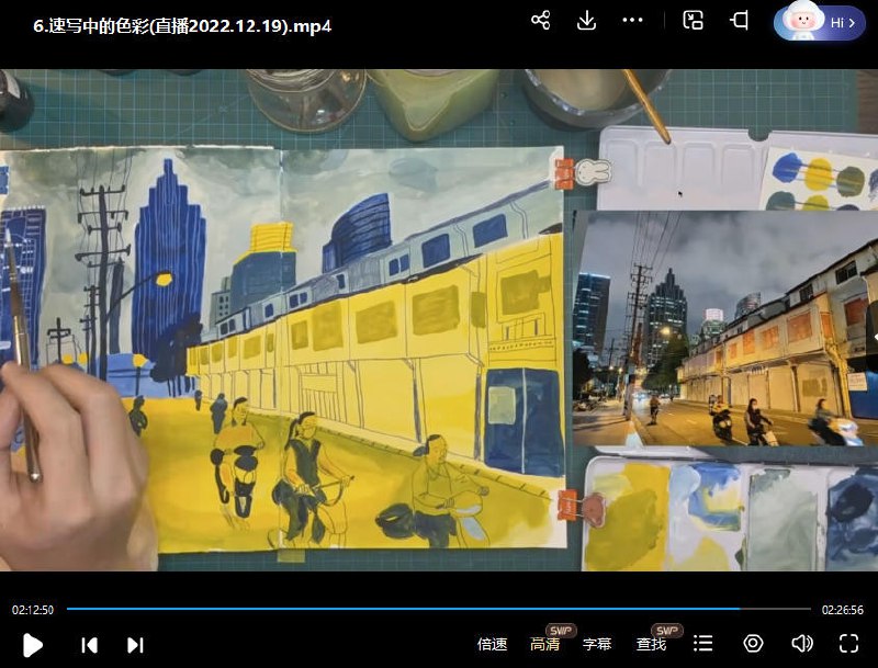《2022杨博速写插画实战营第1期》简介：2022杨博速写插画实战营第1期是一门专为艺术爱好者打造的绘画课程，涵盖素描、色彩运用、构图技巧以及数字绘画等方面