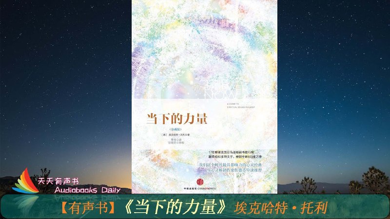 📚名称：《当下的力量丨活在当下，拥抱真正的自我》⭐亮点：探索内心平静的指南，教你如何摆脱焦虑，专注此刻，发现真实的自我