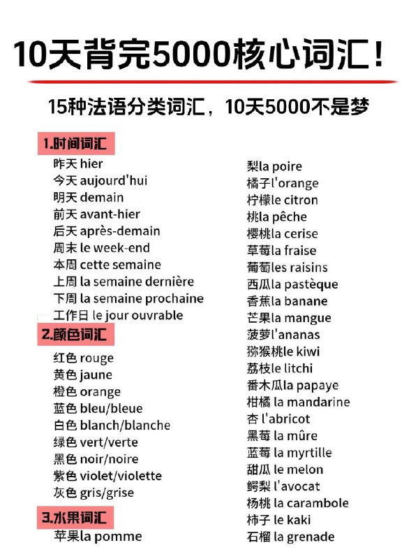 名称：《法语入门必看词汇》 | 简介：法语入门必看词汇这本书带给读者一个新鲜的视角，无论是在探索历史、社会还是文化方面，它都能为你提供独特的深度和思考