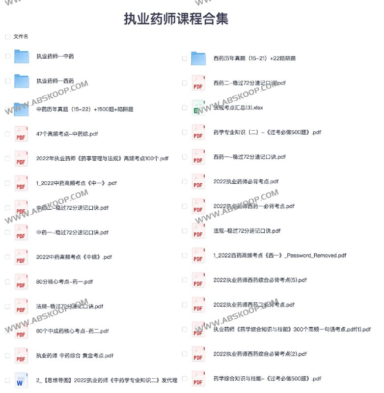 名称：《执业药师课程合集 (1)》 | 简介：该执业药师课程合集涵盖药学专业知识、药事管理法规等多方面内容，为备考执业药师的学员提供系统学习资料，助力其顺利通过考试，获取执业资格 
