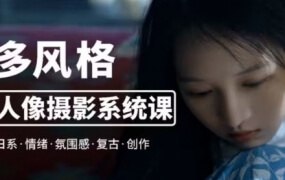 名称：《莫梦醒零基础多风格人像摄影系统课 》 | 简介：莫梦醒零基础多风格人像摄影系统课汇集了多领域的知识，帮助你在生活与职业中找到更多的可能性
