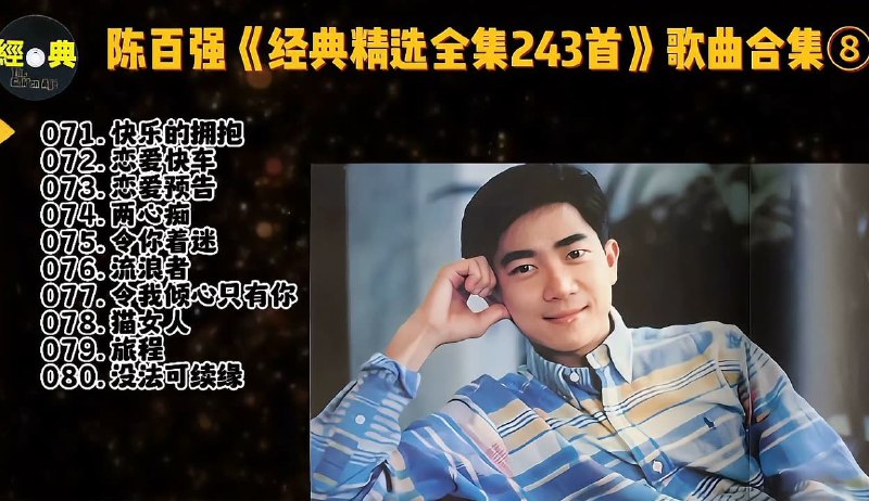 名称：《陈百强歌曲合集 》简介：陈百强歌曲合集汇集了多领域的知识，帮助你在生活与职业中找到更多的可能性