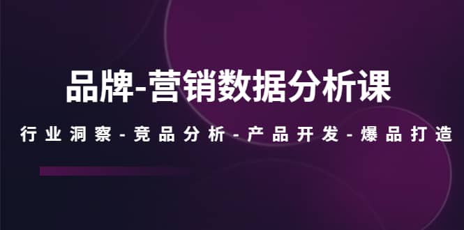 《品牌营销数据分析洞察行业课》简介：本书提供了关于品牌营销数据分析洞察行业课的深度解析，涵盖其发展背景、核心概念以及实际应用