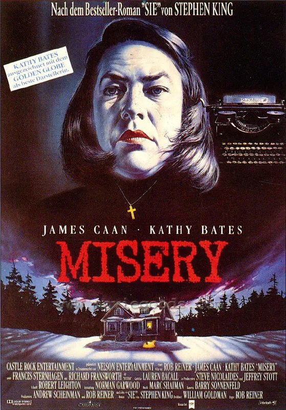 名称：危情十日 / Misery (1990)描述：美国心理惊悚片，由罗伯·莱纳执导，詹姆斯·凯恩、凯西·贝茨主演