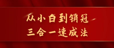 名称：从小白到销冠三合一速成法描述：从小白到销冠三合一速成法是一门专注于销售技巧的课程