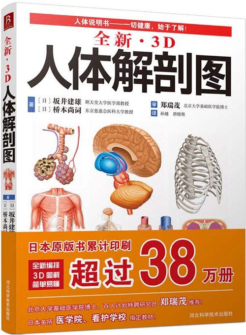 名称：《全新3D人体解剖图》严重推荐 了解熟悉人体结构 一切健康 始于了解[pdf]描述：人体解剖学是医学的基础学科之一