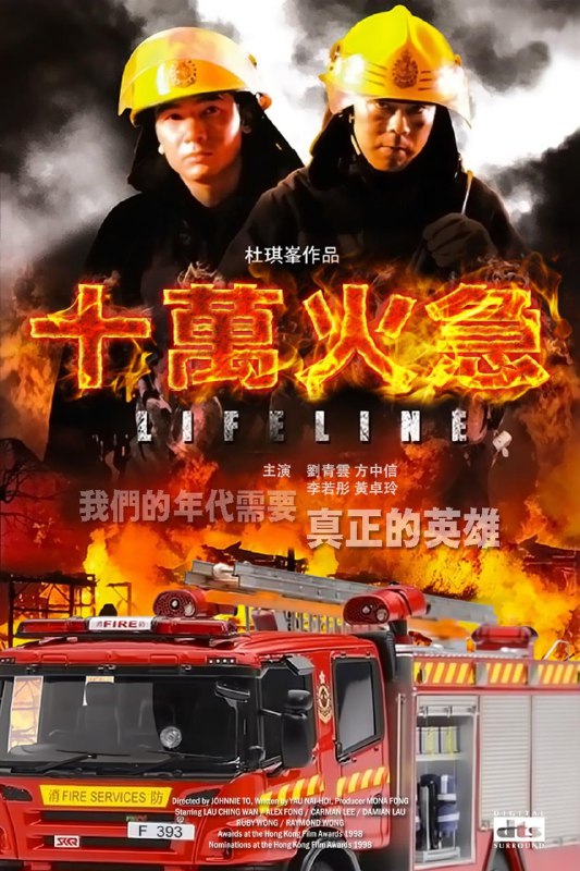 名称：烈火雄心119(台) / Lifeline / 十萬火急 (1997) 内封英字描述：消防队长云（刘青云饰）是个刻己尽责的救火队员，每当意外发生，他都要和队员赶到火场