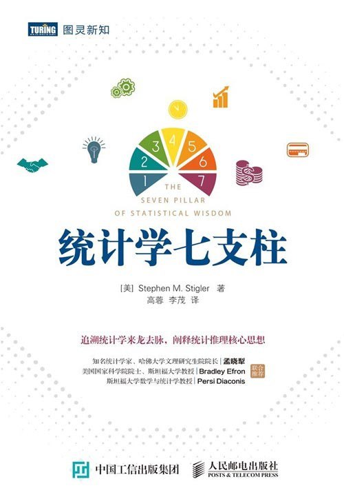 名称：《统计学七支柱》追溯统计学来龙去脉 统计学专业教材[pdf]描述：本书介绍了统计学的七个基本思想——聚合、信息、似然、相互比较、回归、设计、残差，从其由来到引入，从基本概念到对“统计”这门学科的深远影响，并由此深入阐述统计学的科学本质