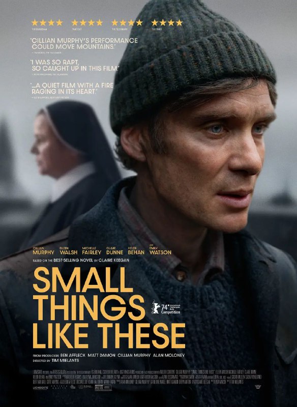 名称：像这样的小事 Small Things Like These (2024)    中英双字  第74届柏林国际电影节主竞赛单元金熊奖提名影片、银熊奖获奖影片描述：影片改编自爱尔兰作家克莱尔·吉根的同名小说