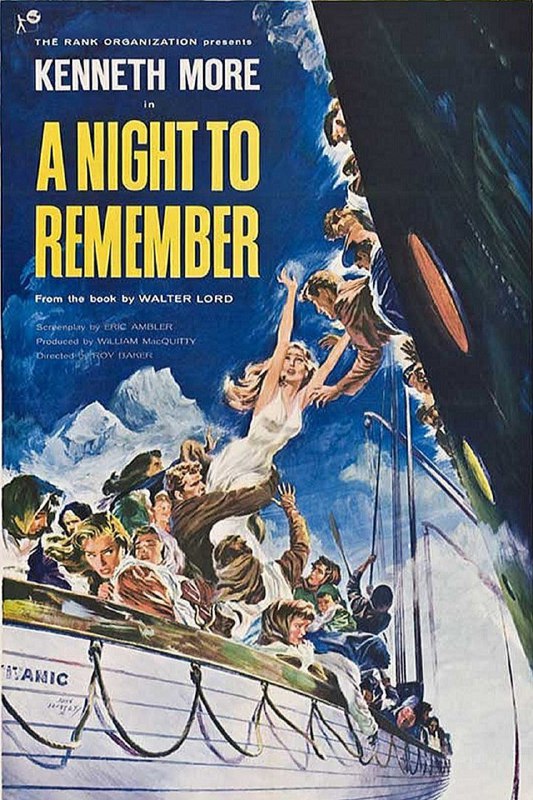 名称：冰海沉船 A Night to Remember (1958)描述：1958年拍摄的铁达尼号沉船灾难故事片旧版