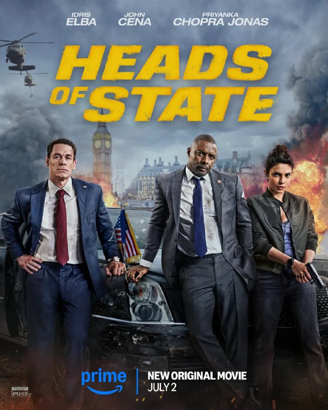 名称：国家元首 Heads of State (2025)描述：英国首相(伊德里斯·艾尔巴 Idris Elba 饰)和美国总统(约翰·塞纳 John Cena 饰)的公开争执让两国联盟岌岌可危