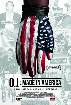 🎬 名称：辛普森：美国制造 / O.J.: Made in America (2016)📝 描述：奥斯卡最佳纪录长片，由ESPN出品、伊斯拉·埃德尔曼执导的5集纪录片，深度剖析「辛普森杀妻案」背后的种族矛盾、司法漏洞与媒体狂欢，揭示美国社会分裂的根源