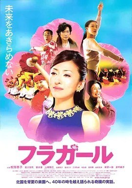 名称：扶桑花女孩 フラガール (2006)丨8.0分描述：导演: 李相日 编剧: 李相日 / 羽原大介 主演: 松雪泰子 / 苍井优 / 丰川悦司 / 山崎静代 / 富司纯子 / 更多... 类型: 剧情 / 喜剧 制片国家/地区: 日本 语言: 日语 上映日期: 2006-09-26(日本) 片长: 121 分钟 / 108 分钟(美国) 又名: 草裙娃娃呼啦啦 / 呼啦圈女孩 / 夏威夷女孩 / 热舞女郎 / Hula Girls IMDb: tt0768116 剧情简介 1965年福岛县的煤矿小镇磐城，如今正面临着时代变革所带来的巨大冲击