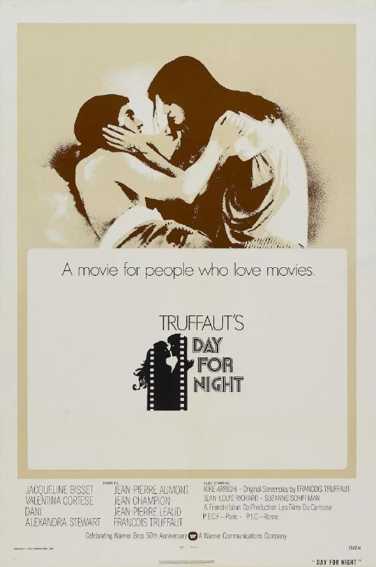 名称：日以作夜 La nuit américaine (1973)描述：日以作夜是一个电影技术术语，意思是指在白天拍摄夜景，本片讲的就是一个电影拍摄过程中的故事