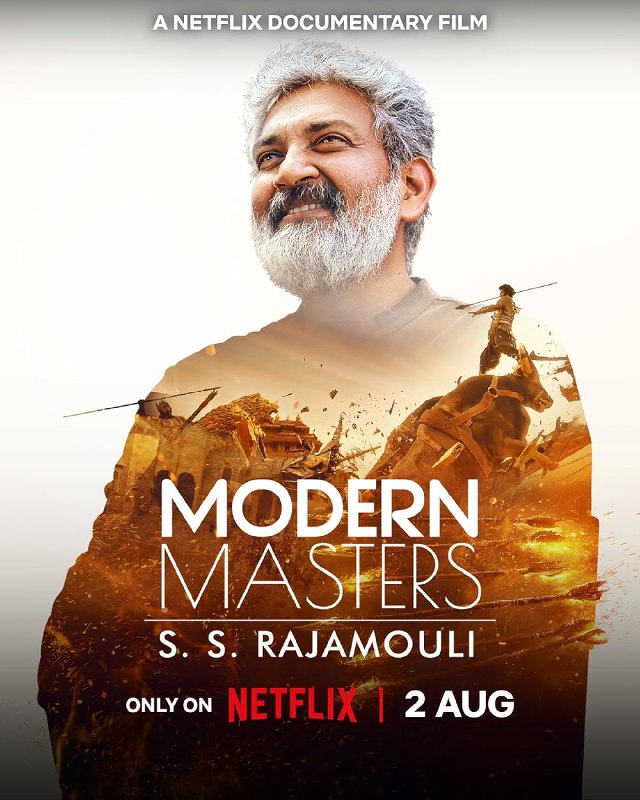 【译　　名】当代印度电影大师：S·S·拉贾穆里【片　　名】Modern Masters: SS Rajamouli【年　　代】2024【国　　家】印度【类　　别】纪录片【语　　言】英语【字　　幕】简体中字 / 繁体中字/ 英语字幕，三种可切换【视频尺寸】1920 x 1080【文件格式】MKV【音频格式】AC3【文件时长】1小时14分【文件大小】2.94GB【导　　演】Mozez Singh【主　　演】S.S. Rajamouli，Prabhas，Ram Charan，N.T. Rama Rao Jr.，James Cameron【剧情简介】这部引人入胜的纪录片采访电影制作人S·S·拉贾穆里的家人和名人朋友，展现了他取得的巨大成功