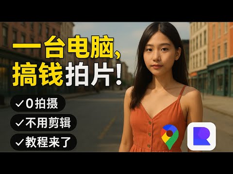 名称：【视频】全网最省事的AI搞钱方法？我用AI拍出“实地取景”电影级短片，还能搞钱？教学全流程来了！描述：AI拍片+搞钱新玩法，0基础也能做，这期视频将手把手教你，如何只用一台电脑，通过AI工具+Google地图街景，制作出电影级“实地取景”短片，并通过这个冷门却暴利的赛道进行变现